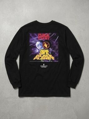 Supreme X Public Enemy Black Long Sleeve - Size Medium